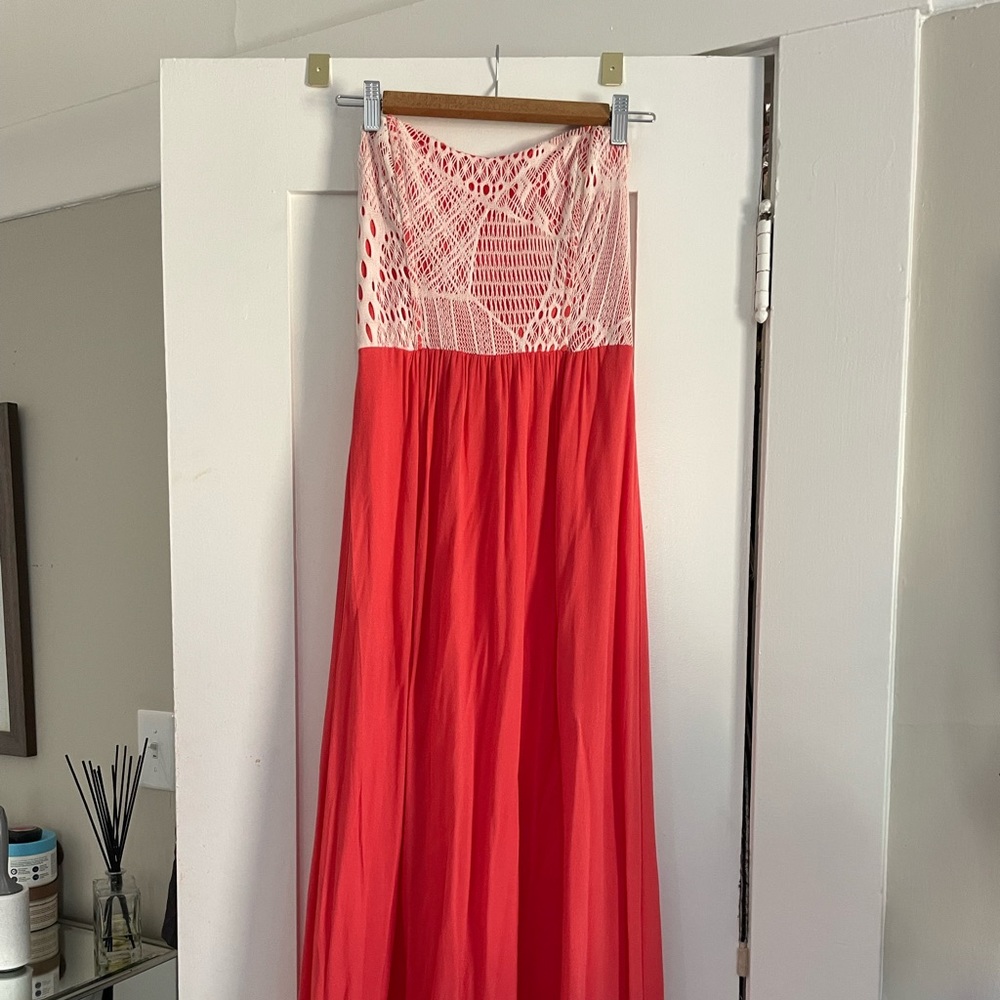 Ella moss maxi dress with lace bodice and chiffon material